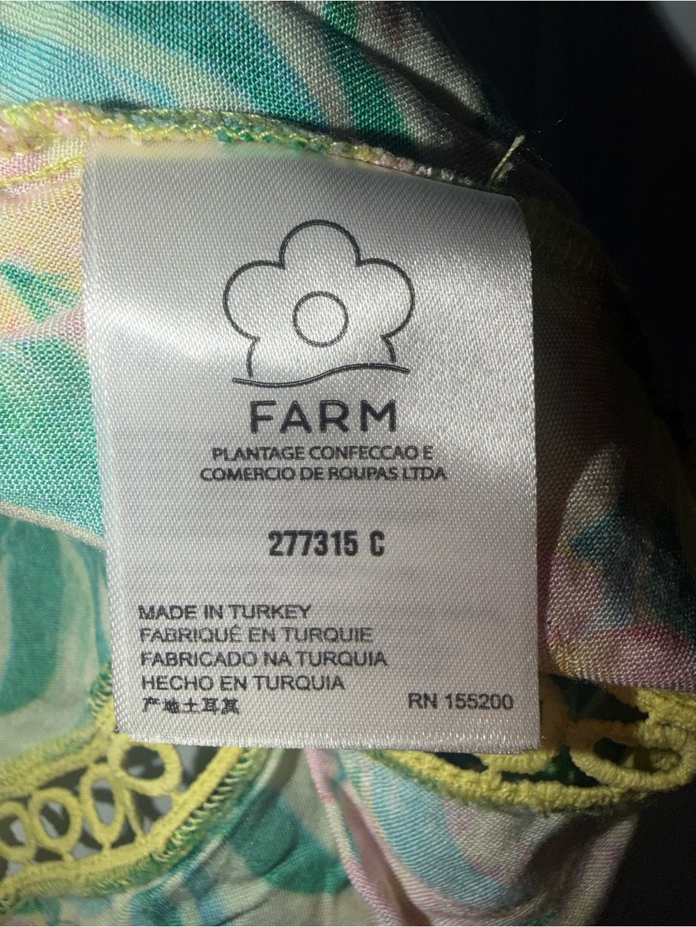 FARM Rio Yellow Floral Ruffle-Strap Camisole - Picture 6 of 6